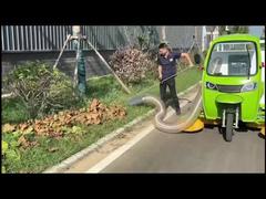Cận cảnh: Xe ba bánh thu gom lá điện: Thiết bị quét và hút di động ngoài trời