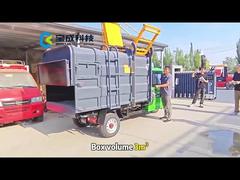 Xe thu gom rác thải thực phẩm nhà bếp hữu cơ điện thuần 3 bánh