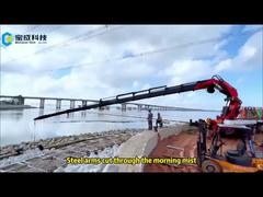 Xe cẩu cứu hộ di động đã qua sử dụng XCMG HOWO cần trục gắn trên xe tải cần trục khớp nối có thể thu gọn 25 tấn