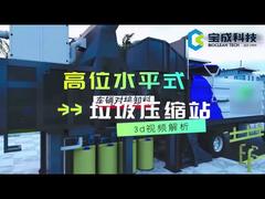 Horizontal 200-500T Smart Bin Auger Marine Solid Hydraulic Refuse Trash Waste Garbage Compactor